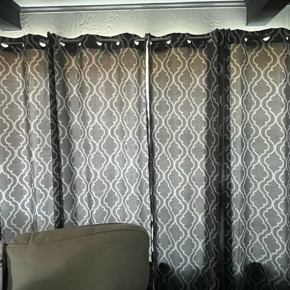 Semi Blackout Seville Grey and White Curtain (4)